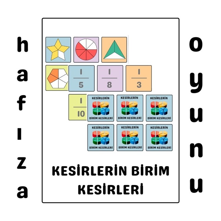 Kesirlerin Birim Kesirleri Hafıza Oyunu