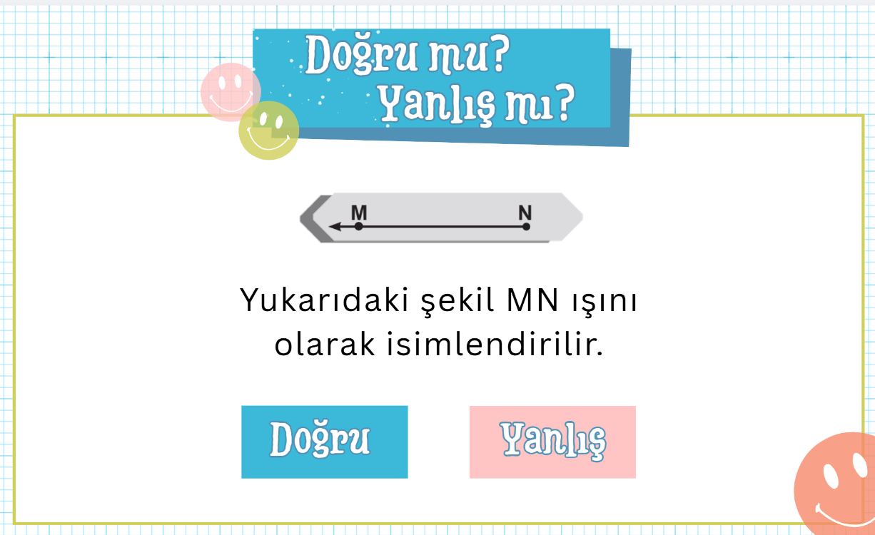TEMEL GEOMETRİK KAVRAMLAR DOĞRU YANLIŞ PARKUR OYUNU