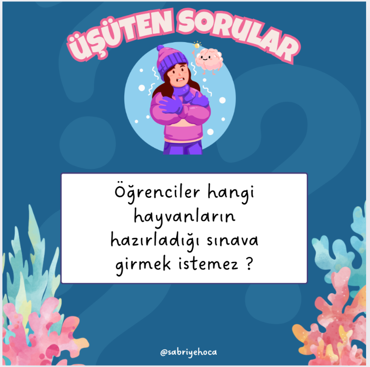 KAFANI KULLAN&ÜŞÜTEN SORULAR-3