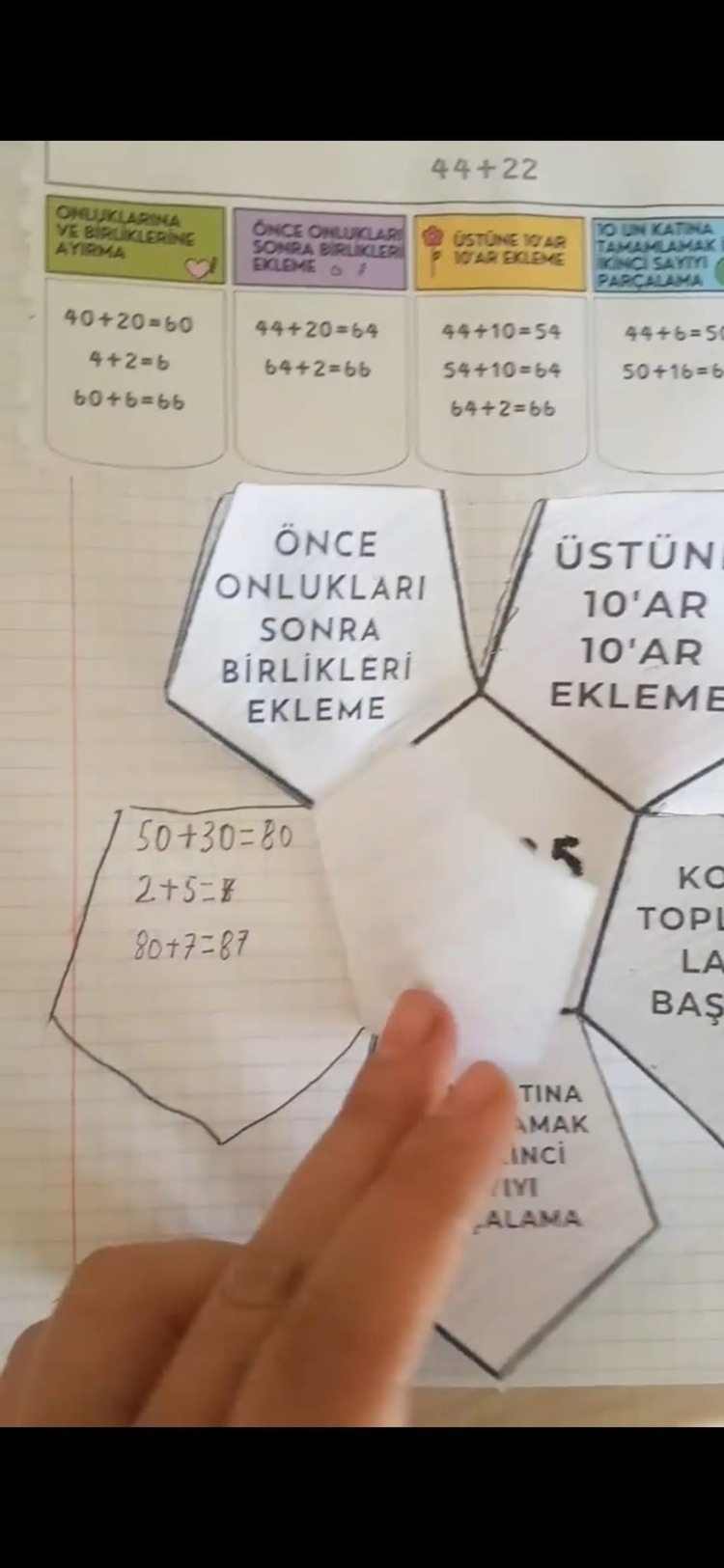 ZİHİNDEN TOPLAMA ÇIKARMA İŞLEMİ DEFTER ETKİNLİĞİ