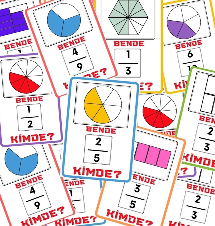 Kesirler ve Modelleri Kimde Bende Oyunu