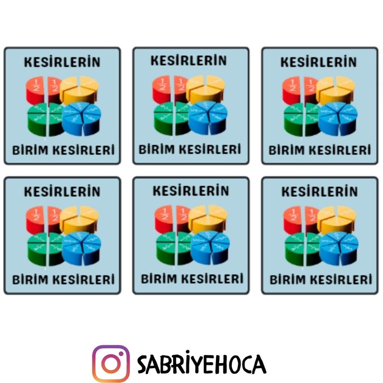 Kesirlerin Birim Kesirleri Hafıza Oyunu