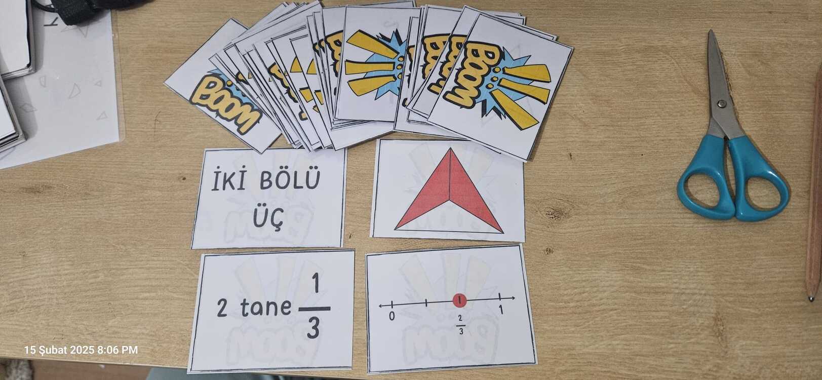 KARGOLU/KESİR KAVRAMI BOOM OYUNU KARTLARI