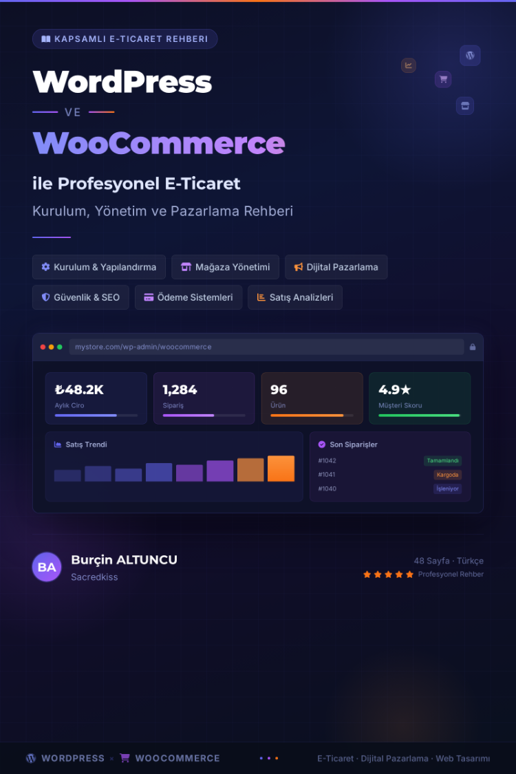 WordPress ve WooCommerce ile Profesyonel E-Ticaret Kurulum, Yönetim ve Pazarlama Rehberi