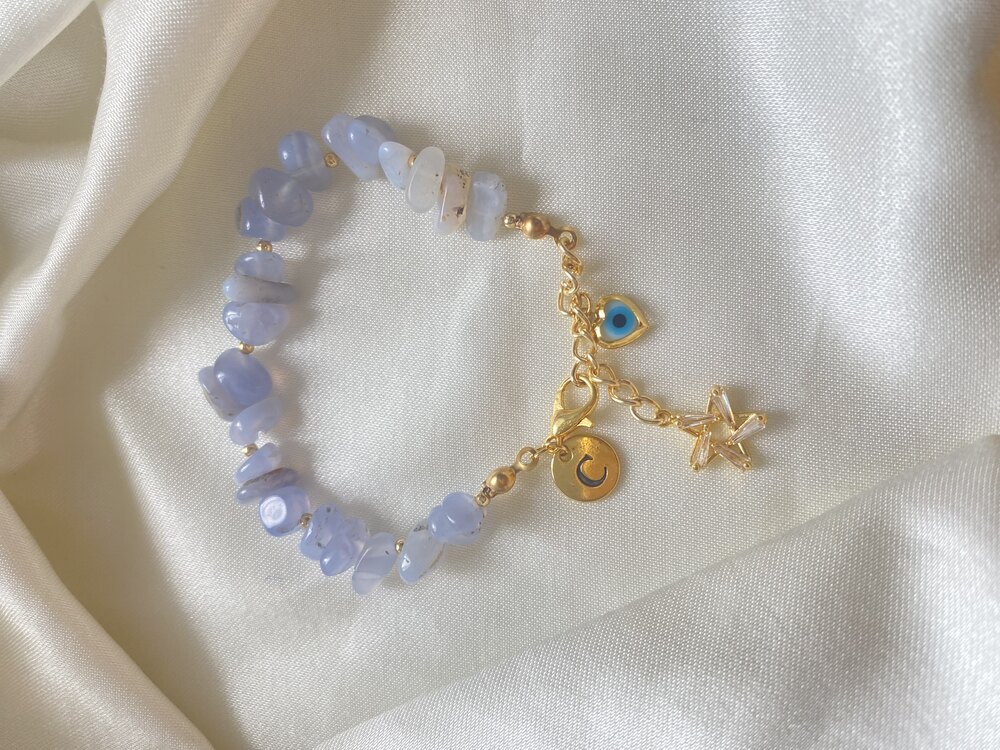 Kalsedon Charm Bileklik