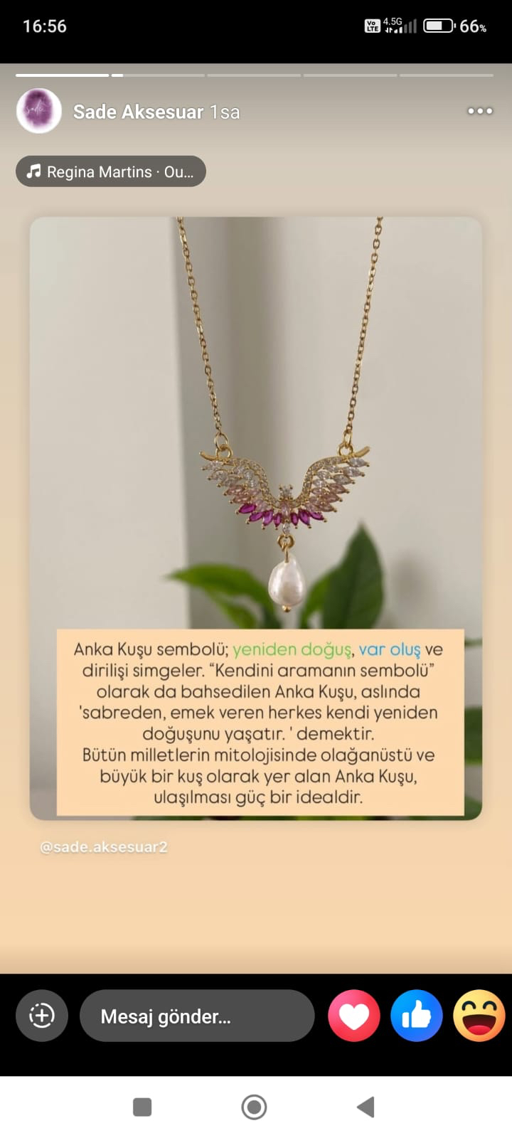 Anka kuşu kolye