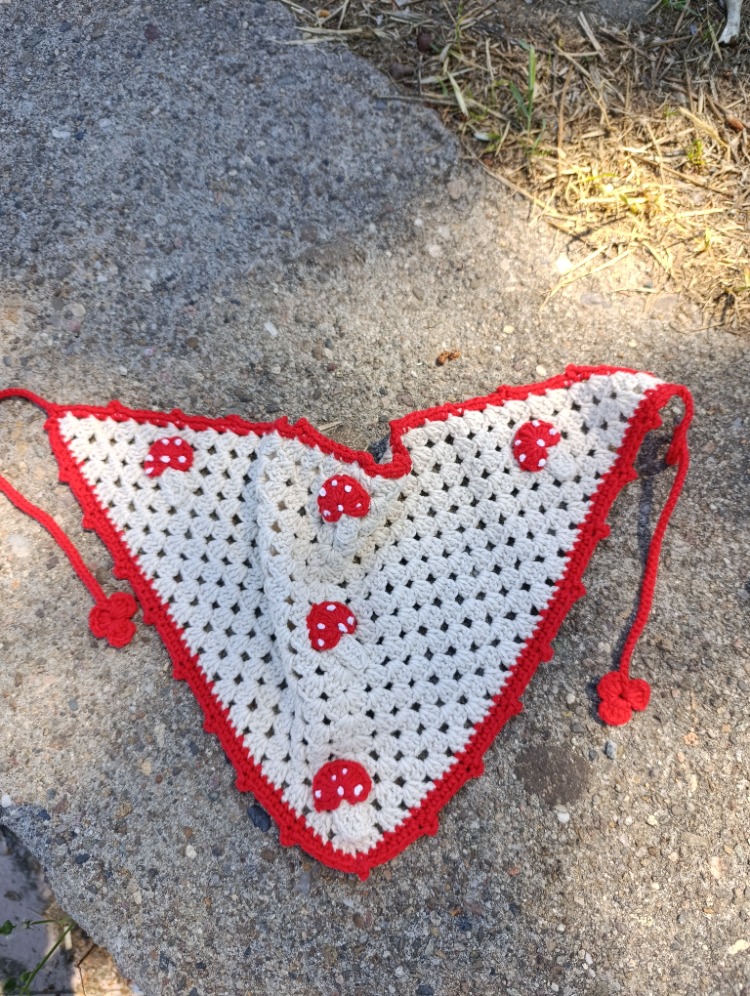 Mantar motifli bandana  