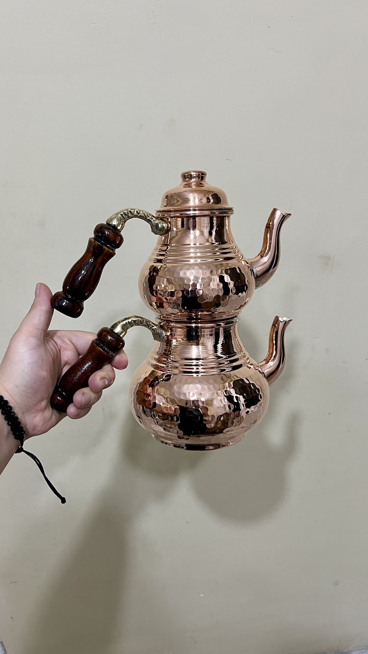 Dövme Bakır Çaydanlık No:1