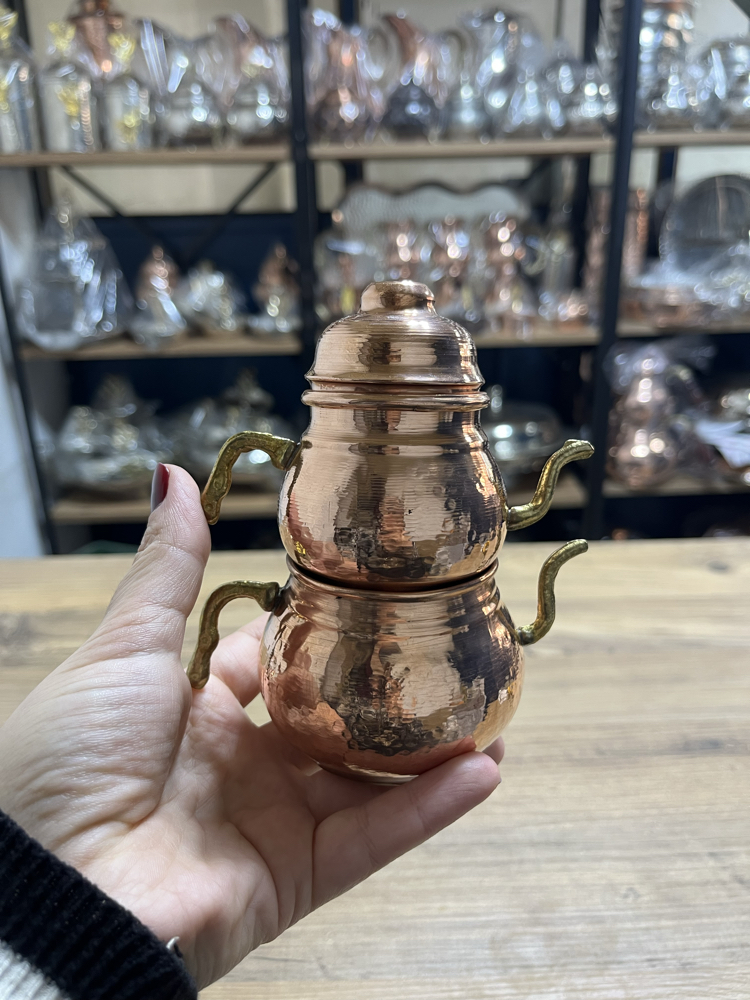 Minyatür Bakır Çaydanlık