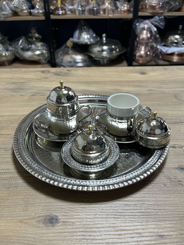 Bakır 2 Kişilik Fincan Takımı 