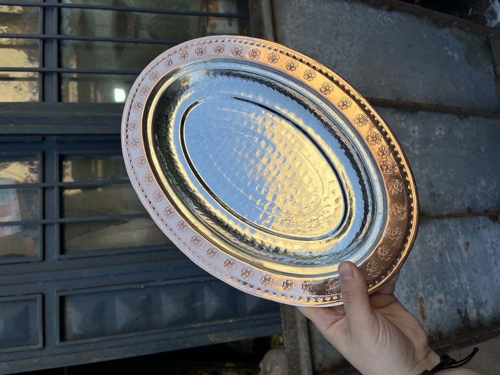 Bakır Kayık Tabak 30 cm