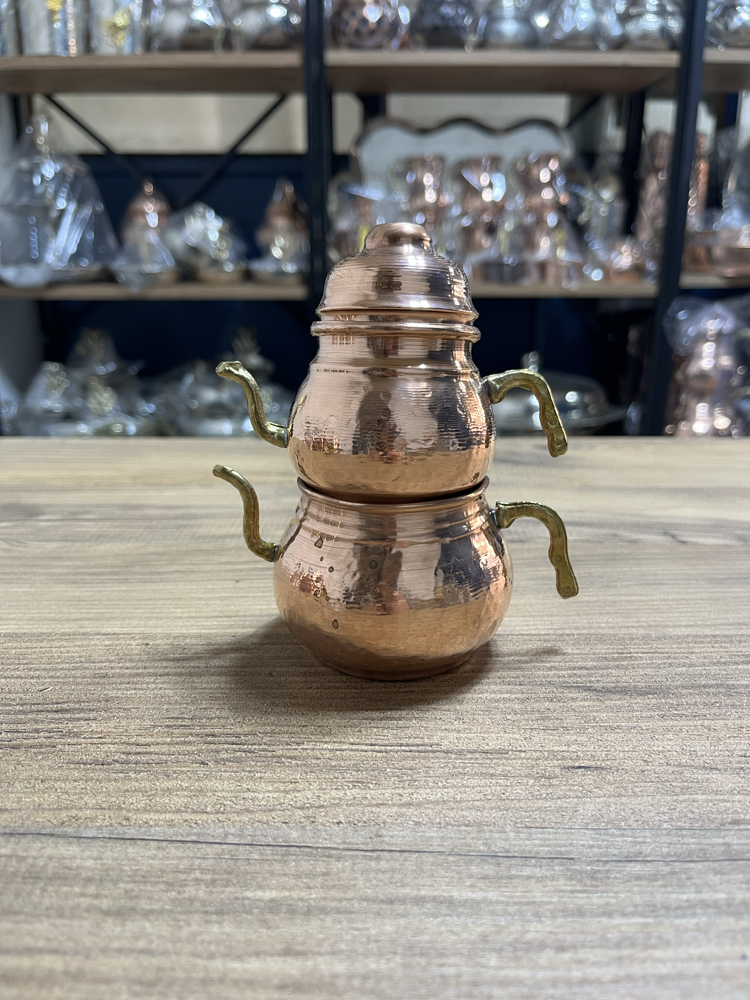 Minyatür Bakır Çaydanlık