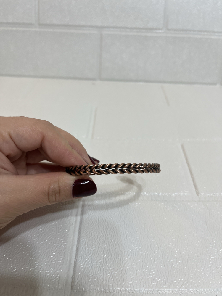 İkili Burgu Bakır Bileklik