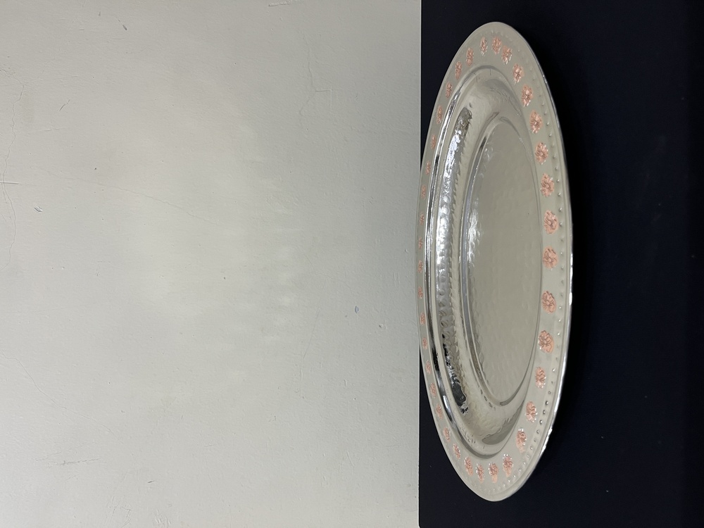 30 cm Oval Bakır Servis Tabağı 