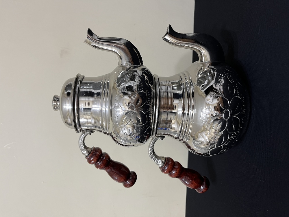Bakırı Kalın Kabartma Nakışlı Çaydanlık No:2