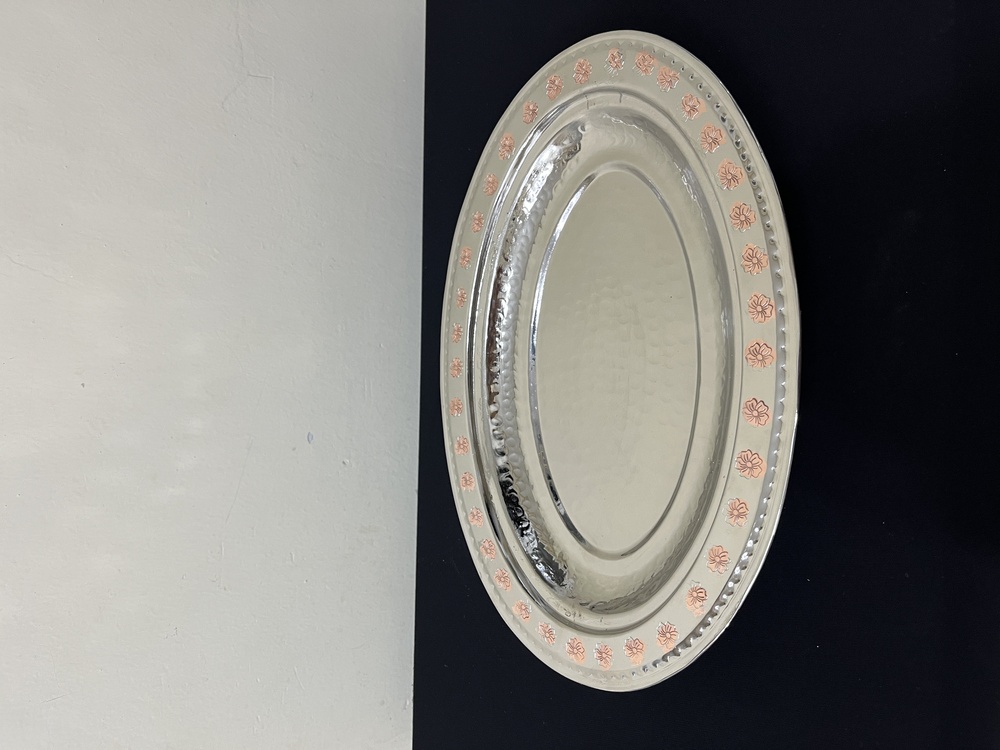 30 cm Oval Bakır Servis Tabağı 