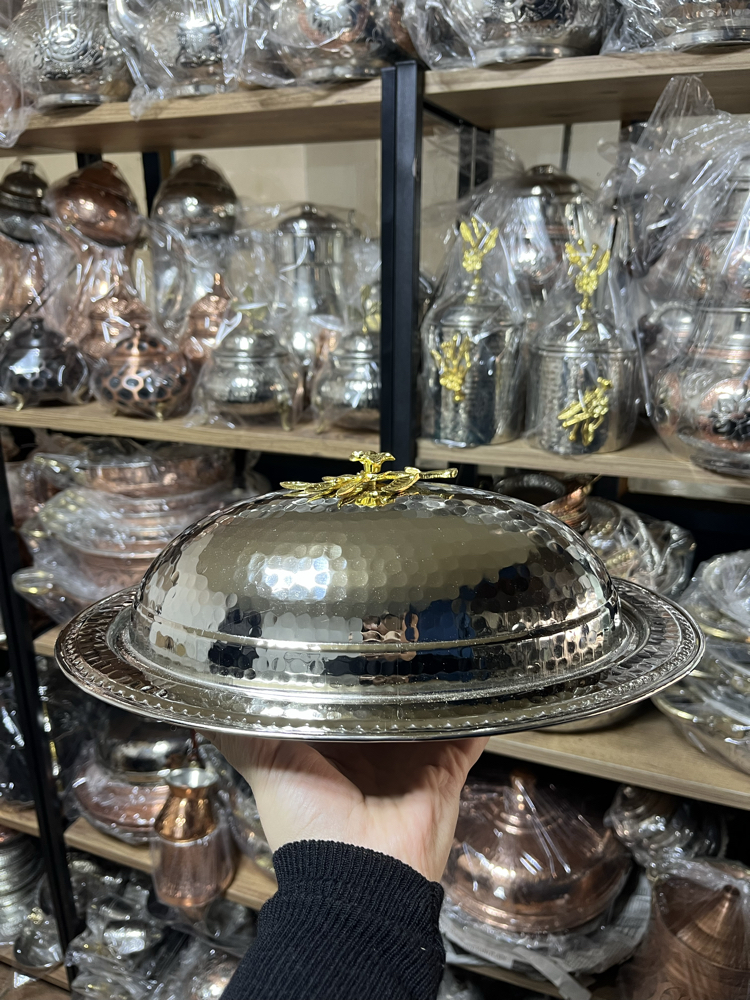 Dövme Bakır Kayık Sahan 30 cm Nikelli
