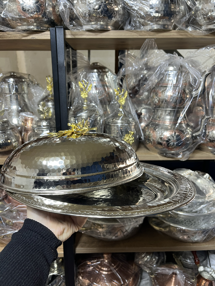 Dövme Bakır Kayık Sahan 30 cm Nikelli