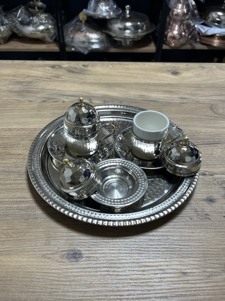 Bakır 2 Kişilik Fincan Takımı 