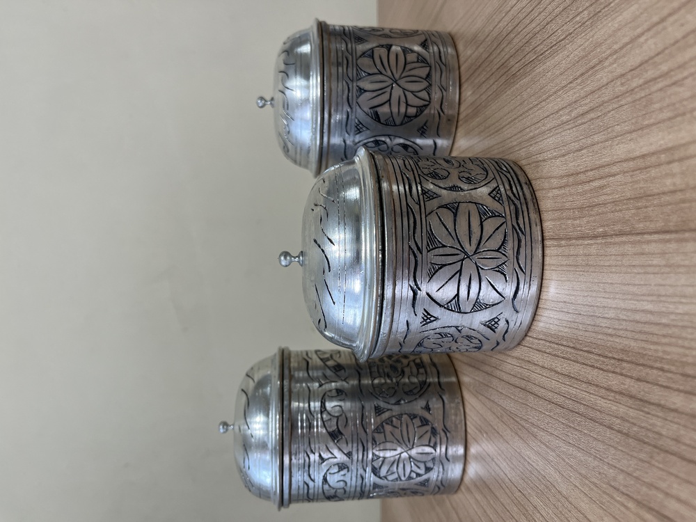 Oyma Nakışlı  Bakır Baharat Takımı