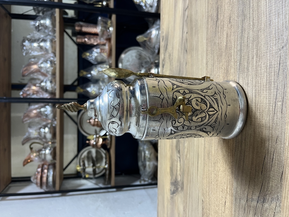 Oyma Nakışlı Bakır Kahve Kutusu