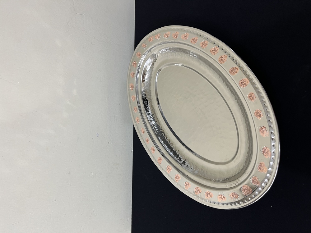 30 cm Oval Bakır Servis Tabağı 