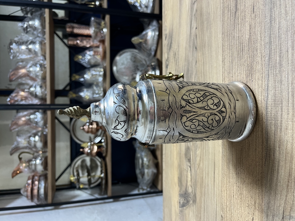 Oyma Nakışlı Bakır Kahve Kutusu