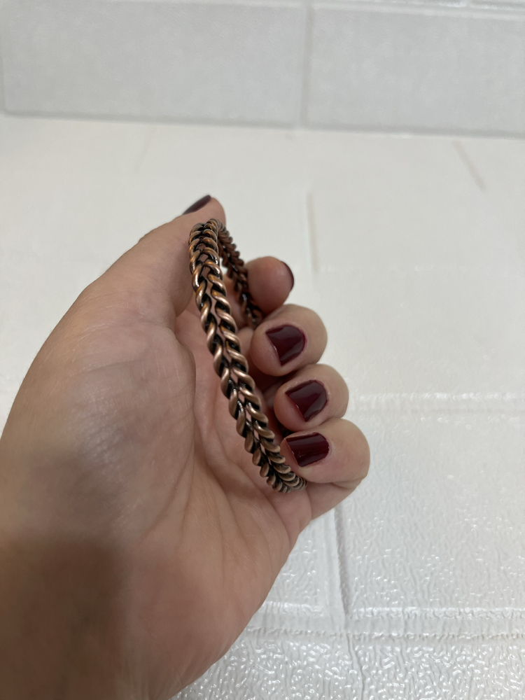 İkili Burgu Bakır Bileklik