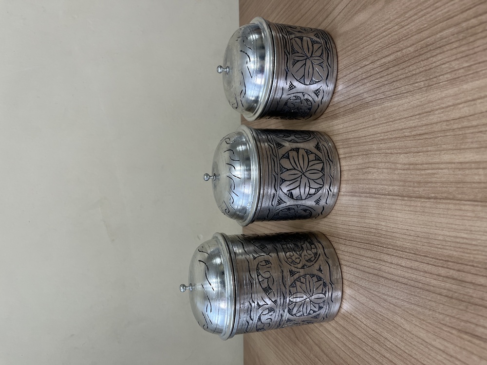 Oyma Nakışlı  Bakır Baharat Takımı