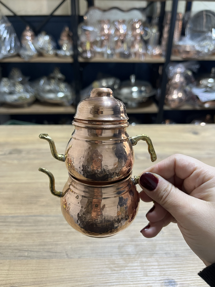Minyatür Bakır Çaydanlık