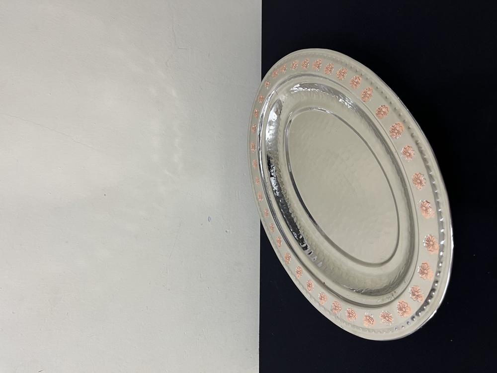 30 cm Oval Bakır Servis Tabağı 