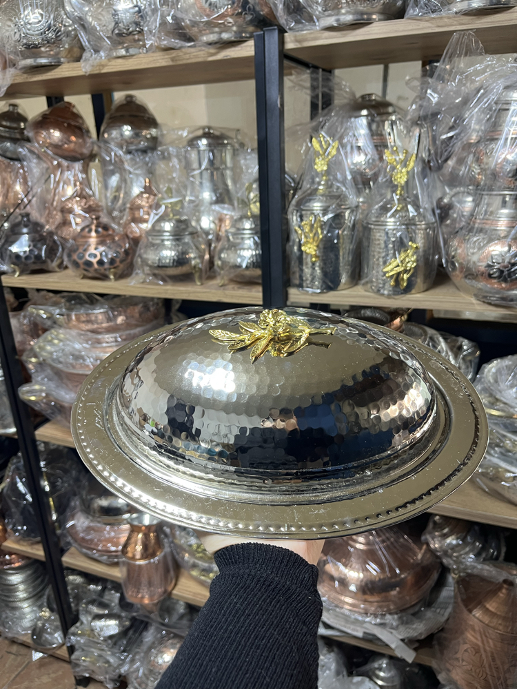 Dövme Bakır Kayık Sahan 30 cm Nikelli