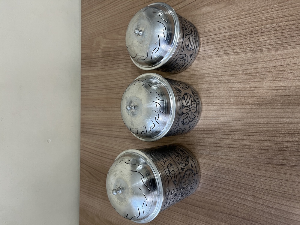 Oyma Nakışlı  Bakır Baharat Takımı