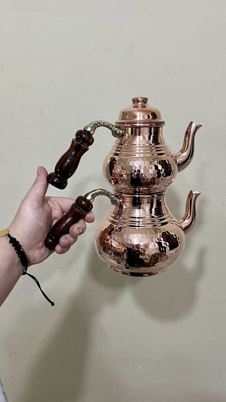 Dövme Bakır Çaydanlık No:1