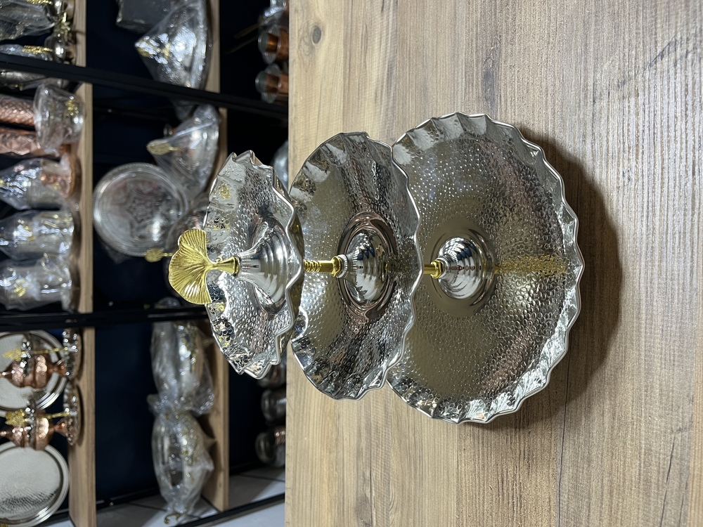 3 Katlı Bakır  İkramlık 