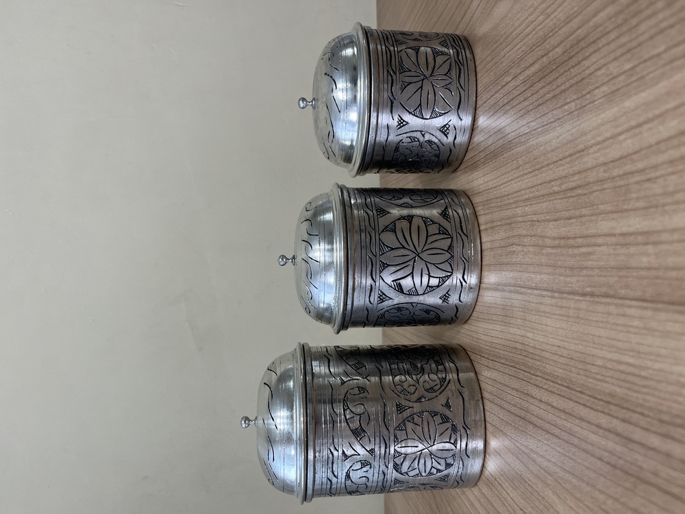 Oyma Nakışlı  Bakır Baharat Takımı
