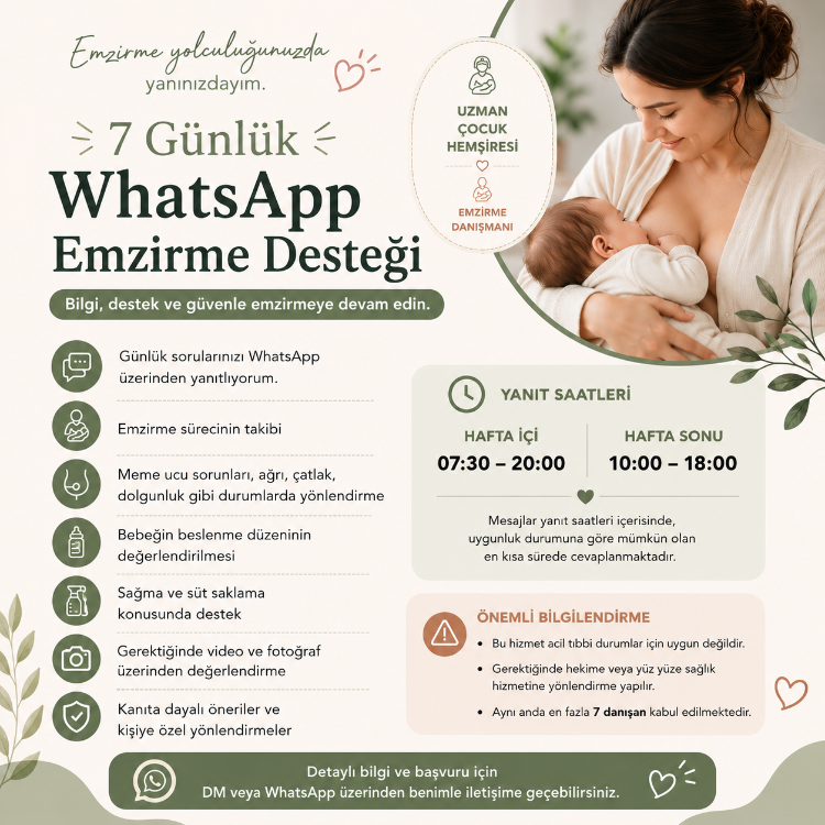 7 Günlük Emzirme Danışmanlığı - Whatsapp Mini Destek Paketi