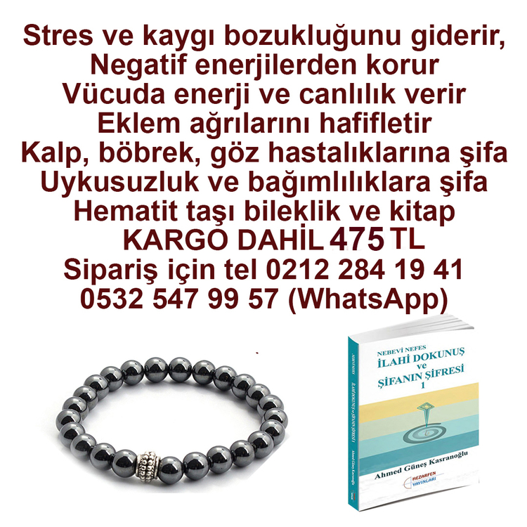 Hematit Taşı Bileklik ve İlahi Dokunuş Şifanın Şifresi Kitabı