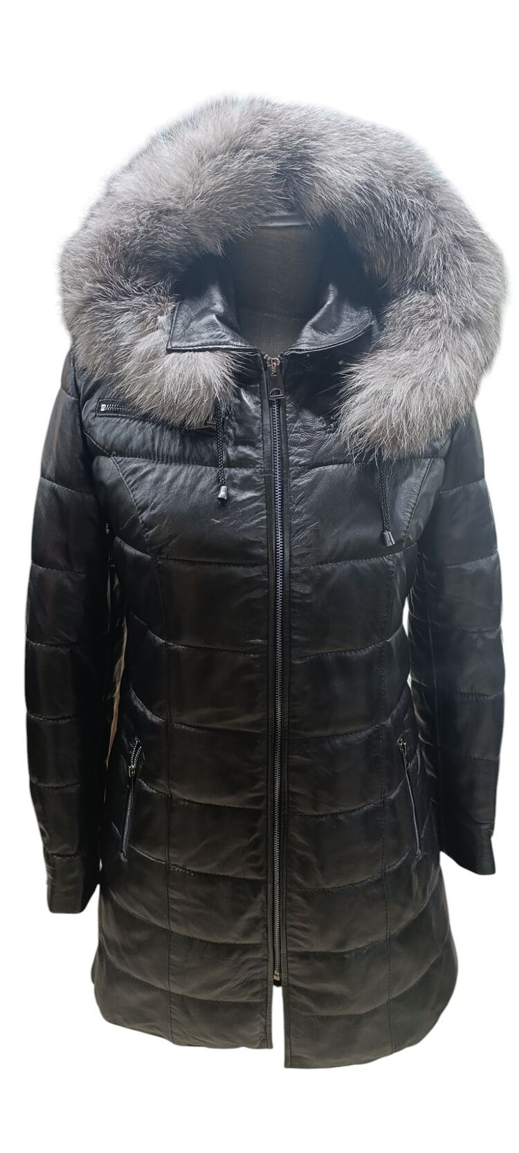 KADIN SİYAH DEFNE MODEL DERİ MONT