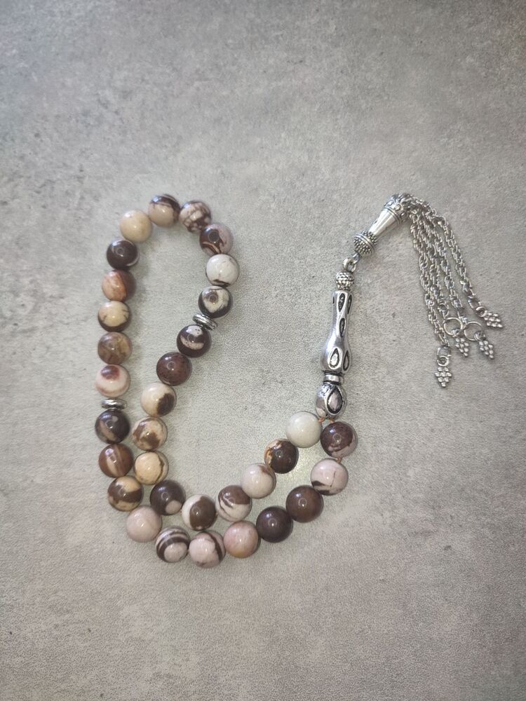 Leopar Jasper Doğal Taş Tesbih 