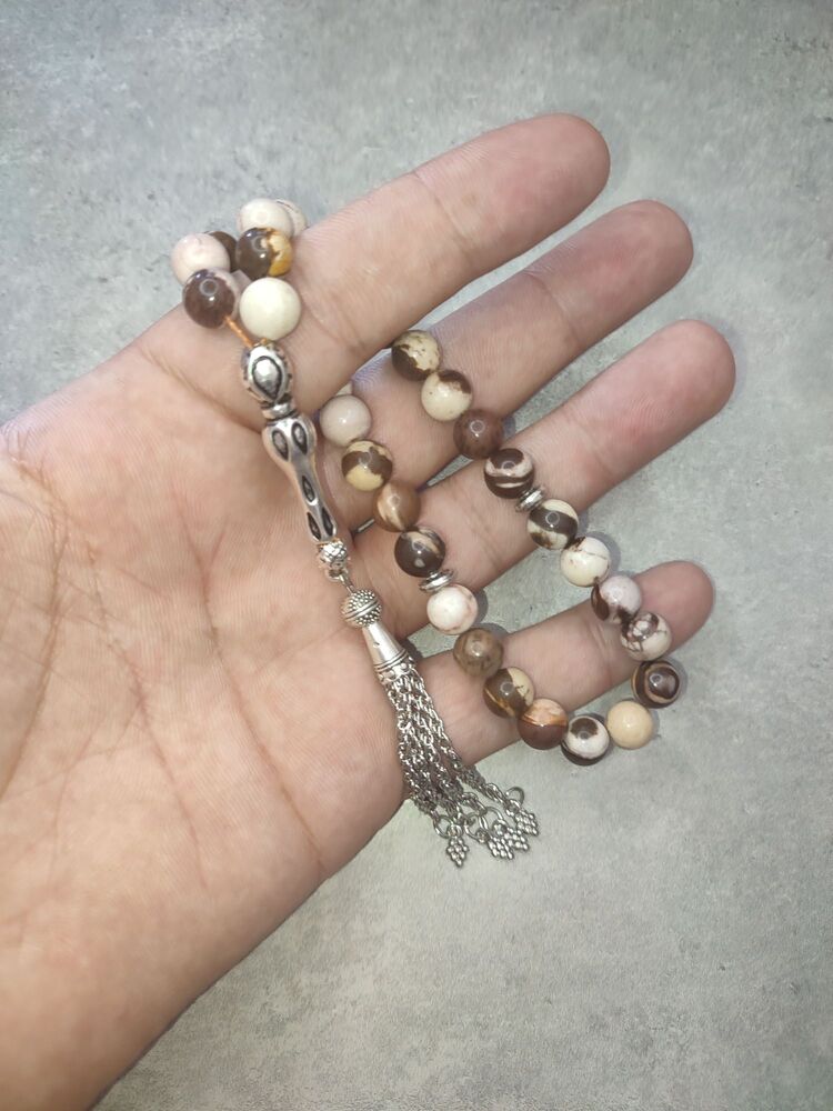 Leopar Jasper Doğal Taş Tesbih 