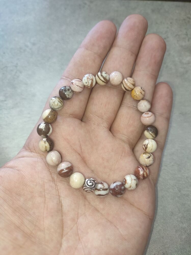 Leopar Jasper Doğal Taş Bileklik 