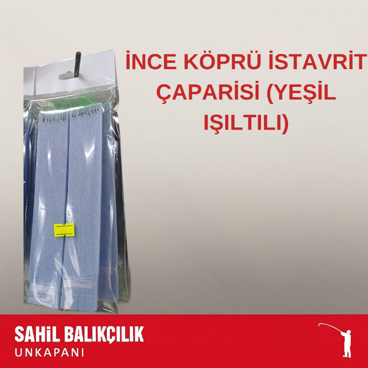 İNCE KÖPRÜ İSTAVRİT ÇAPARİSİ YEŞİL IŞILTILI - 6 METRE / 8 İĞNELİ / 2'Lİ PAKET