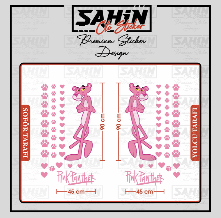 Pembe Panter Sticker Set