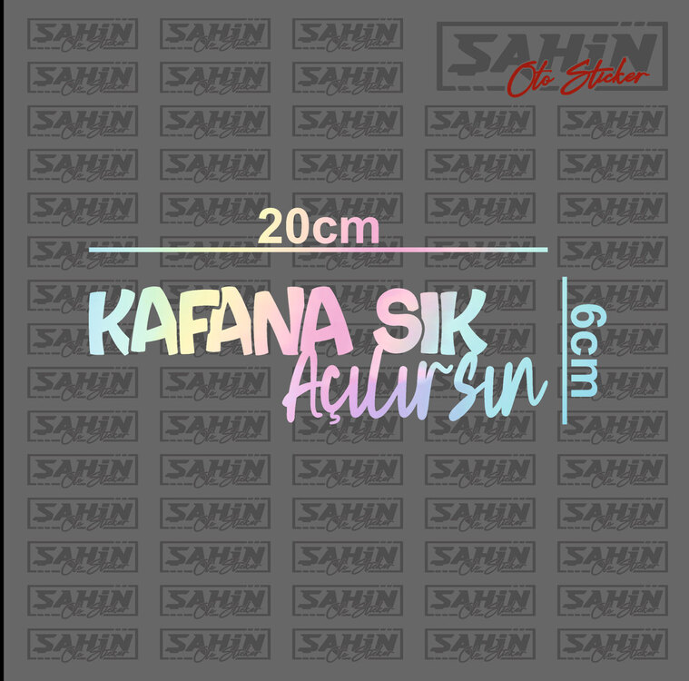 Kafana Sık Açılırsın Sticker