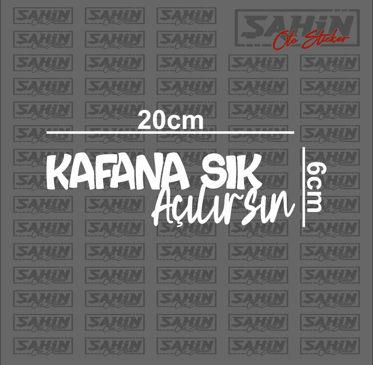 Kafana Sık Açılırsın Sticker