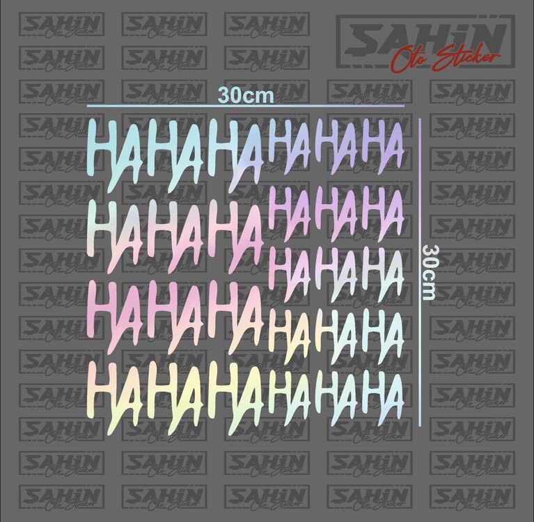 HA HA Hologram Sticker