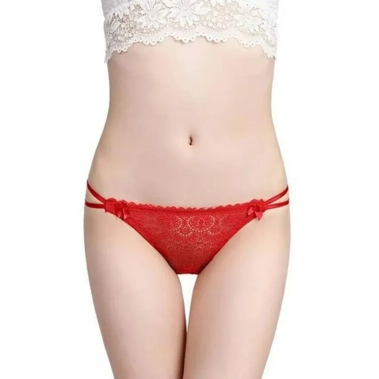 Çapraz Bant Detaylı Dantelli String Külot V6104