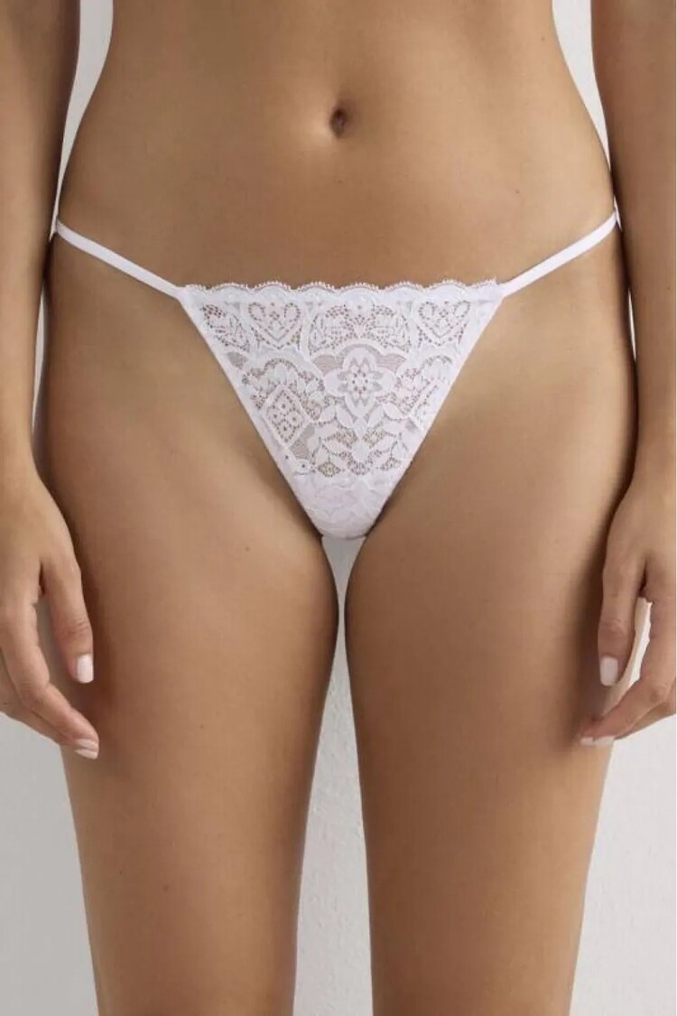 Transparan Dantel Tanga Külot V6500