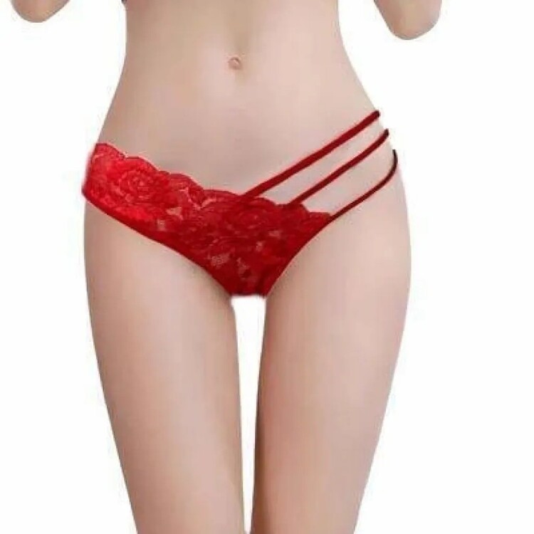 Dantelli Şerit Detaylı String Külot V6200